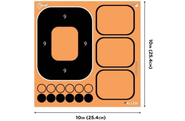 Image of EZ-Aim 15548 Splash Reactive Trainer Kit Self-Adhesive Paper Handgun Yellow Oval