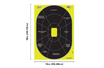 Image of EZ-Aim Allen Non-Adhesive Paper Splash Shooting Targets Handgun Trainer 12.5x18.25in Black/Chartreuse 100/ct, 15445