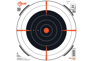 Image of EZ-Aim Allen Shooting Target Bullseye Paper Hanging, 100 Pack, 12x12in, Black/White, 15334-100
