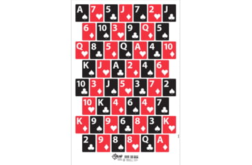 Image of EZ-Aim Deck of Cards Shooting Target &amp; Backer, Corrugated, 23x 35,in White, 15733
