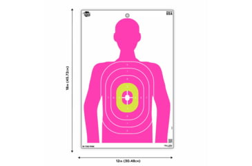 Image of EZ-Aim EZ Aim Fun In The Pink Silhouette Paper Shooting Target, 12in x 18in, 8-Pack, Pink, 15646