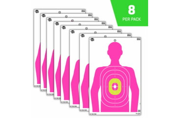 Image of EZ-Aim EZ Aim Fun In The Pink Silhouette Paper Shooting Target, 12in x 18in, 8-Pack, Pink, 15646
