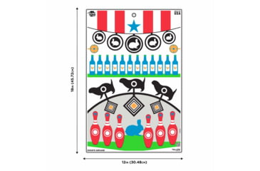 Image of EZ-Aim Fun Get the Game On Paper Shooting Targets, 12inW x 18inH, 8-Pack, Multi, 15642