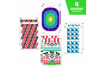 Image of EZ-Aim Fun Get the Game On Paper Shooting Targets, 12inW x 18inH, 8-Pack, Multi, 15642