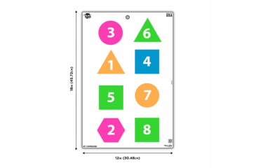 Image of EZ-Aim Fun Group Paper Shooting Targets, 12inW x 18inH, 8-Targets, Multi, 15643