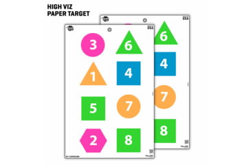 Image of EZ-Aim Fun Group Paper Shooting Targets, 12inW x 18inH, 8-Targets, Multi, 15643
