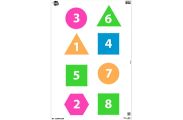 Image of EZ-Aim Fun Group Paper Shooting Targets, 12inW x 18inH, 8-Targets, Multi, 15643