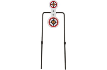 Image of EZ-Aim Hardrock AR500 Round Spinner Targets and Stand, Rimfire Rounds, Centerfire Pistols, White/Red/Black, 7.375W x 21.75H, 15344