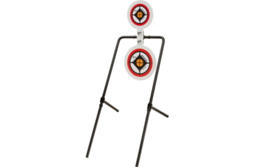 Image of EZ-Aim Hardrock AR500 Round Spinner Targets &amp; Stand, Rimfire Rounds &amp; Centerfire Pistols, 7.375W x 23H, White/Red/Black, White/Red/Black, 7.375W x 23H, 15366