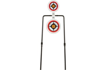 Image of EZ-Aim Hardrock AR500 Round Spinner Targets &amp; Stand, Rimfire Rounds &amp; Centerfire Pistols, 7.375W x 23H, White/Red/Black, White/Red/Black, 7.375W x 23H, 15366