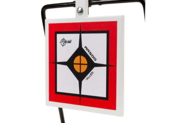 Image of EZ-Aim Hardrock AR500 Square Spinner Target &amp; Stand, Rimfire Rounds &amp; Centerfire Pistol, White/Red/Black, 9.5W x 20H, 15367