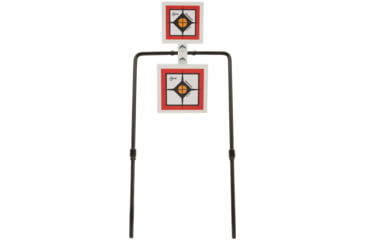Image of EZ-Aim Hardrock AR500 Square Spinner Targets &amp; Stand, Rimfire Rounds &amp; Centerfire Pistols, White/Red/Black, 9.5W x 22.75H, 15365