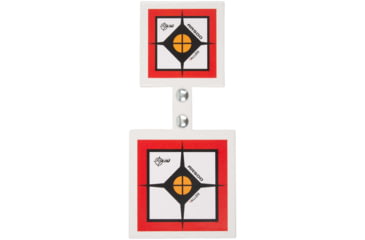 Image of EZ-Aim Hardrock AR500 Square Spinner Targets &amp; Stand, Rimfire Rounds &amp; Centerfire Pistols, White/Red/Black, 9.5W x 22.75H, 15365