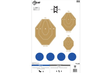 Image of EZ-Aim Max Michel Course of Fire Training Target, B-2 Paper Shooting Target, 23 x 35, 50-Pack, 15777-50