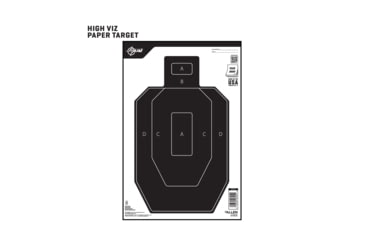 Image of EZ-Aim Paper Shooting Targets, IPSC Silhouette, Peel Away Target Pad, 12inW x 18inH, 50-Pack, Black/White, 15551-50