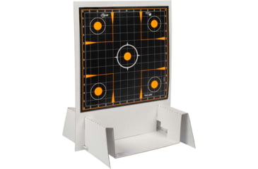 Image of EZ-Aim Sight-In Splash Shooting Kit &amp; Target Stand, 12in Square Adhesive Targets, Black/Orange, 13.5W x 17.5H, 15378