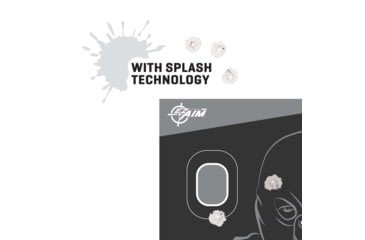 Image of EZ-Aim Splash Reactive Paper Shooting Targets, Silhouette, 12.5inW x 18.25inH, 100-Pack, Black/Gray, 15307