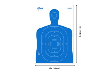 Image of EZ-Aim Splash Reactive Paper Shooting Targets, Silhouette Kit, 23inW x 35inH &amp; 12.5inW x 18.25inH, Blue/White &amp; Black/Orange, 15579