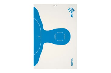 Image of EZ-Aim Splash Reactive Paper Shooting Targets, Silhouette Kit, 23inW x 35inH &amp; 12.5inW x 18.25inH, Blue/White &amp; Black/Orange, 15579