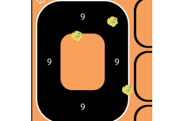 Image of EZ-Aim Splash Reactive Paper Shooting Targets, Silhouette Kit, 23inW x 35inH &amp; 12.5inW x 18.25inH, Blue/White &amp; Black/Orange, 15579