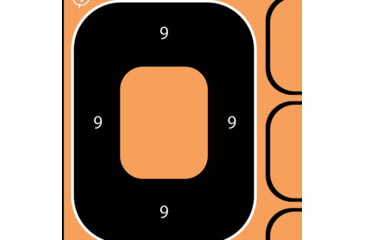 Image of EZ-Aim Splash Reactive Paper Shooting Targets, Silhouette Kit, 23inW x 35inH &amp; 12.5inW x 18.25inH, Blue/White &amp; Black/Orange, 15579