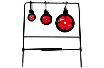 Image of EZ-Aim Triple Deflector Spinner Target System, Rimfire .22 Caliber &amp; Air Guns, Black/Red, 10.75W x 12.5H, 15403