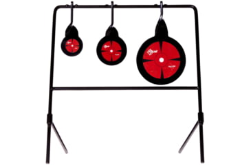 Image of EZ-Aim Triple Deflector Spinner Target System, Rimfire .22 Caliber &amp; Air Guns, Black/Red, 10.75W x 12.5H, 15403
