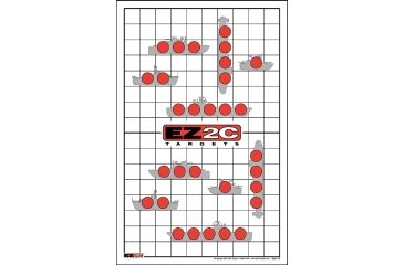 Image of EZ2C Targets Style 22 Targets,Red and Black Ink,11x17in,Pack of 25 EZ2C022