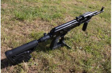 Image of FAB Defense AK-47 Quick Deployment Bipod with Integrated AGR-47 Pistol Grip, Black, FX-AKPODB