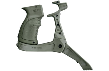 Image of FAB Defense AK-47 Quick Deployment Bipod with Integrated AGR-47 Pistol Grip, OD Green, FX-AKPODG