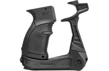 Image of FAB Defense AK-47 Quick Deployment Bipod with Integrated AGR-47 Pistol Grip, Black, FX-AKPODB
