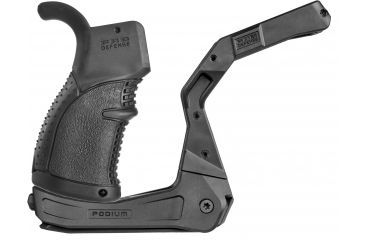 Image of FAB Defense AR-15 Quick Deployment Bipod with an Integrated AGR-43 Pistol Grip, Black, FX-ARPODB