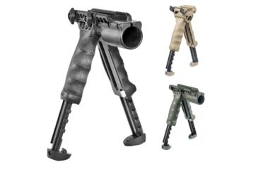 Image of FAB Defense Gen-II Vertical Integrated Bipod Foregrip w/ 1in Flashlight Adapter, Black, Flat Dark Earth, OD Green