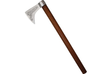 Image of Factory X Frankish 26in Axe, 26in Overall, 5.5in Satin Carbon Steel Axe Head With 5in Cutting Edge, Wood Handle, Blade Etching, XN310K
