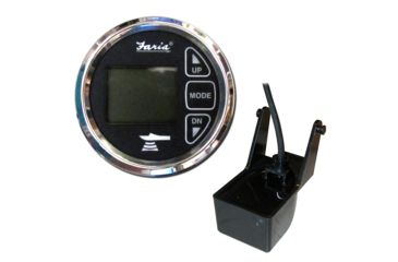 Image of Faria Beede Instruments 2&quot; Dual Depth Sounder w/Air &amp; Water Temp Transom Mount Transducer - Chesapeake SS Black 74662