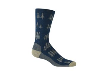 Image of Farm To Feet Cokeville Medium Weight Crew Sock - Mens, Denim/Desert Tan, Large, FF-8578-420-DEN-L