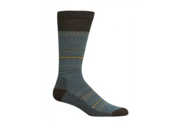 Image of Farm To Feet Conover Fair Isle Casual Sock - Women's-Atlantic Deep/Brown-Large