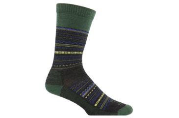 Image of Farm To Feet Conover Fair Isle Casual Sock - Womens-Charcoal/Sycamore-Medium