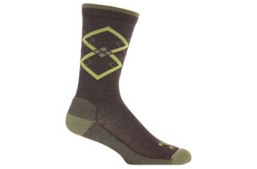 Image of Farm To Feet Fall City Light Weight Crew Sock - Men's-Green/Olive Night-Large