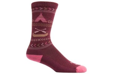 Image of Farm To Feet Franklin Camp Crew Sock - Womens-Zinfandel/Carmine-Medium