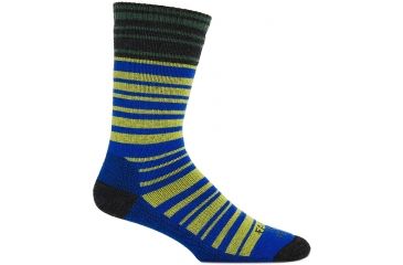 Image of Mount Airy Super Stripe Mid Weight Crew Sock - Mens-Charcoal/Woodbine-X-Large