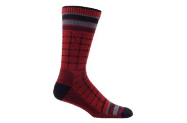 Image of Farm To Feet Portland Light Weight Crew Sock - Mens-Formula One/Charcoal-Large