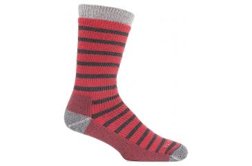 Image of Farm To Feet Rock Springs Striped Traditional Hiker Sock - Men's-Formula One/Charcoal-X-Large