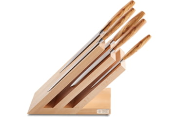Image of FELIX 6-Piece Knife Set w/ Block, Olive Wood Handle, 979506