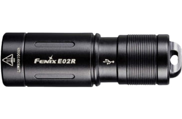 Image of Fenix E02R Rechargeable EDC Flashlight, Black, E02RG2BK