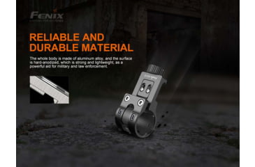 Image of Fenix ALG-15, Picatinny Rail Mount, Fits Any Flashlight with Diameter of 0.925-1.02 with a Head Smaller than 1.5, Anodized Finish, Black