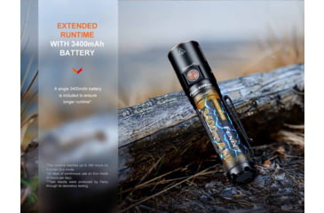 Image of Fenix E28R V2, Flashlight, White LED, 1,700 Lumens, 4.76 Long, Anodized Finish, Black, Includes Rechargeable 18650 and USB Type-C Charging Cable