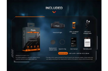 Image of Fenix GL07, Weapon Light, White LED, 700 Lumens, 2.61 Long, Fits GLOCK and 1913 Rails, Includes Rechargeable 16340 Battery and USB Type-C Charging Cable