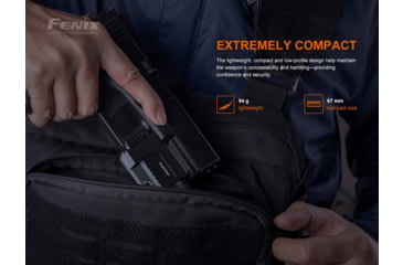 Image of Fenix GL22, Weapon Light, White LED with Red Laser, 750 Lumens, 2.64 Long, Fits GLOCK and 1913 Rails, Includes Rechargeable 16340 Battery and USB Type-C Charging Cable