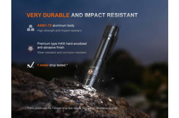 Image of Fenix PD36R ACE, Flashlight, White LED, 3,000 Lumens, Anodized Finish, Black, Includes Rechargeable ARB-L21-5000 Battery and USB Type-C Charging Cable